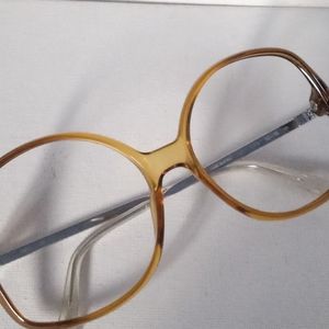 Vintage Viennaline Unisex Clear Brown/Aluminum Sunglass Frame AUSTRIA NOS